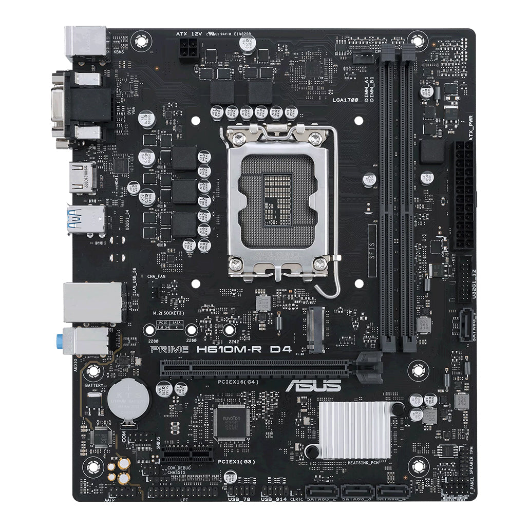ASUS Prime H610M-R D4 Gaming Motherboard 90MB1B40-M0ECY0