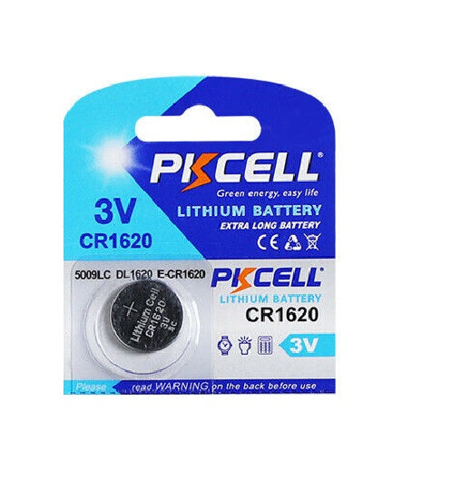 PKcell Lithium Coin Battery 3 Volt for Watches, Cameras Pack of 5 - CR1620