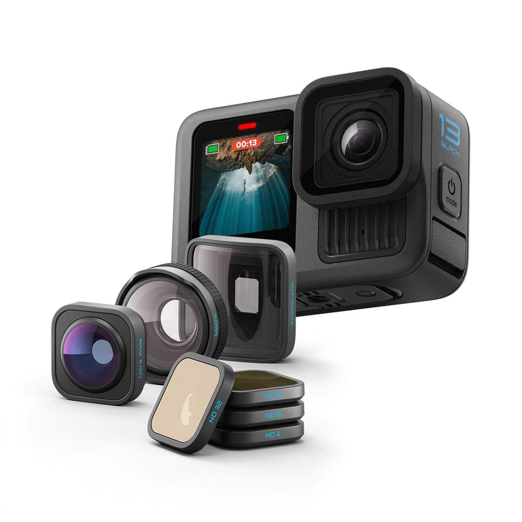 GoPro HERO13 Black Creator Edition - Includes HERO13 Black, Volta (Battery Grip, Tripod, Remote), Media Mod, Light Mod, Enduro Battery, Magnetic Latch Mount and Carrying Case
