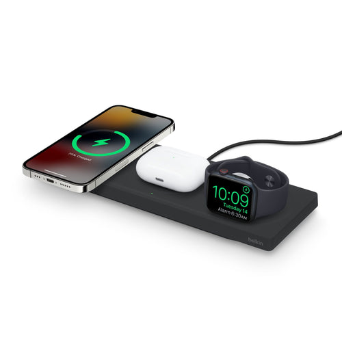 Belkin BOOST↑CHARG PRO 3-in-1 Wireless Charging Pad with MagSafe