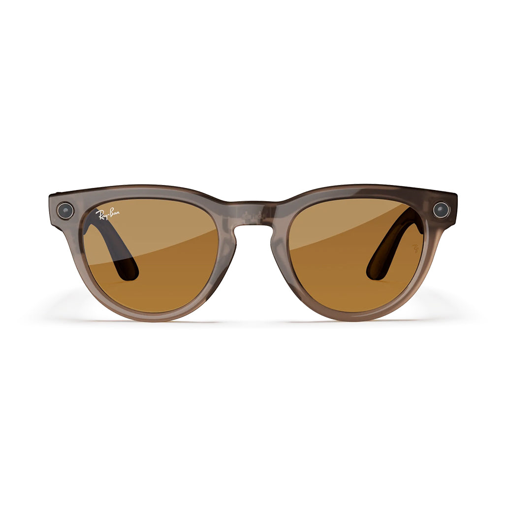 Ray-Ban Meta Headliner Smart Glasses Shiny Black/ Green Polarized