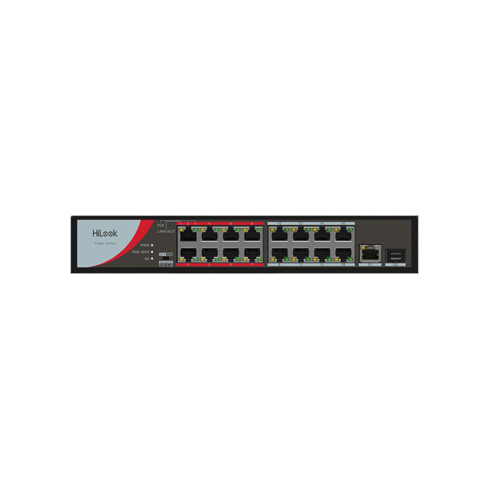 HiLook NS-0318P-130(B) 16 Port Fast Ethernet Unmanaged POE Switch