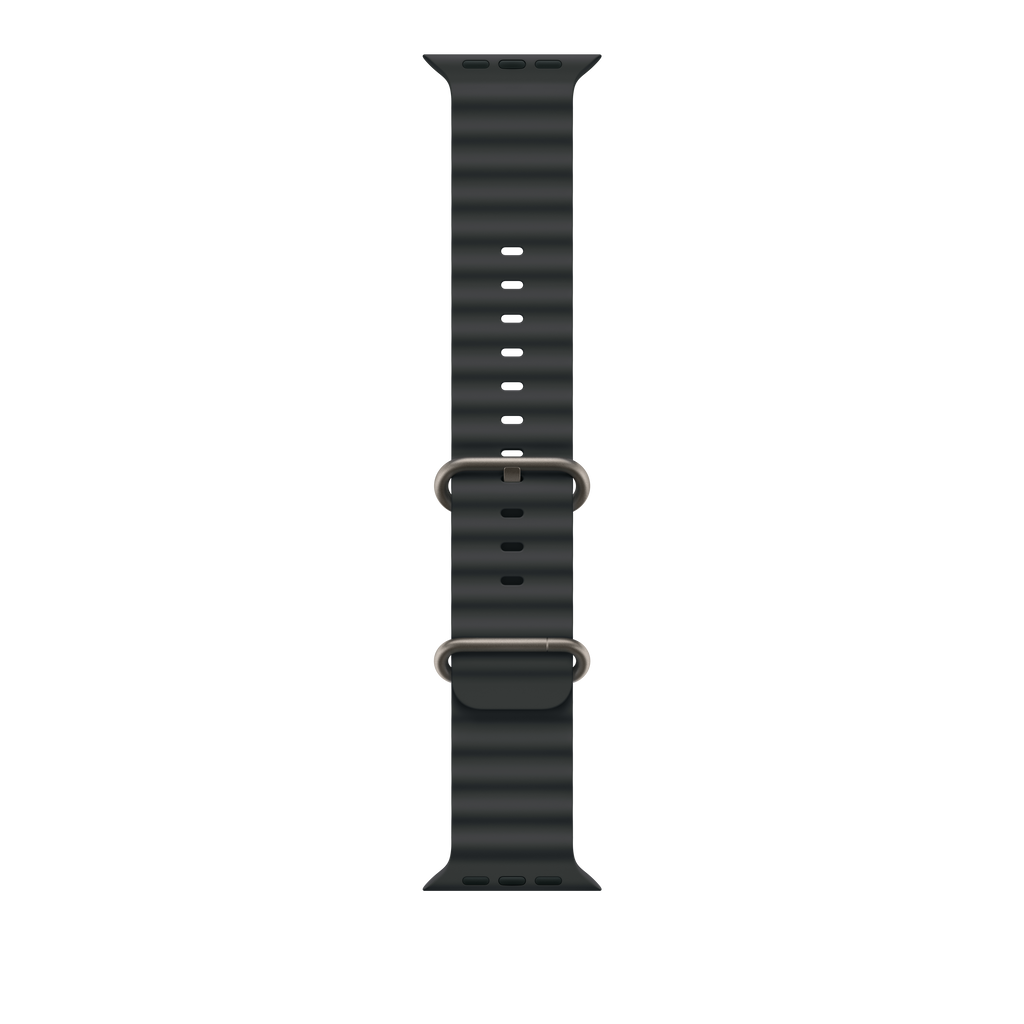 49mm Ice Blue Ocean Band - Natural Titanium Finish