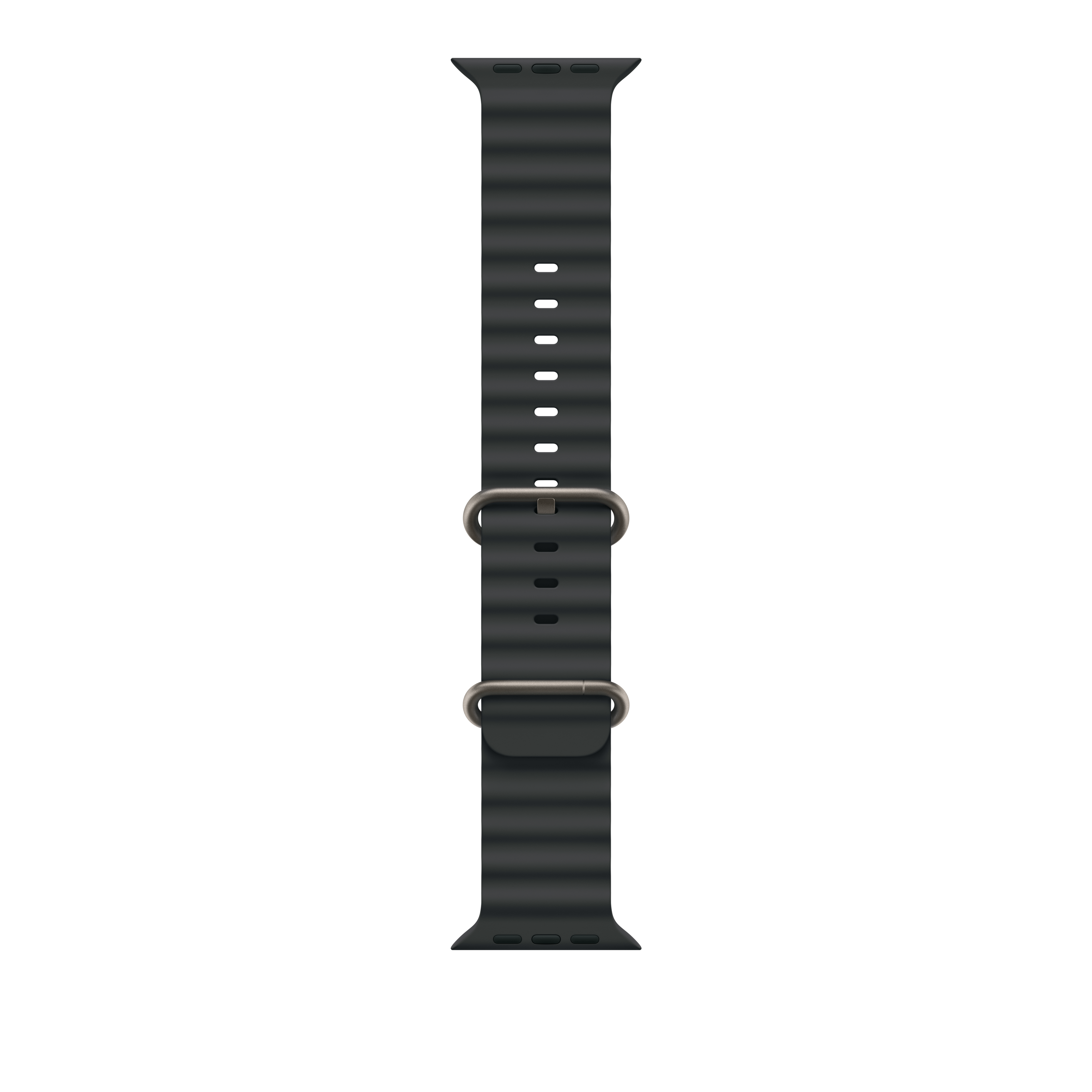 49mm Ice Blue Ocean Band - Natural Titanium Finish