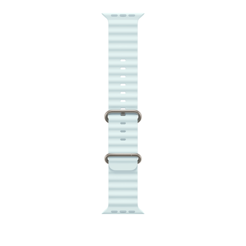 Apple 49mm Ice Blue Ocean Band - Natural Titanium Finish