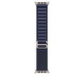 49mm Navy Alpine Loop - Medium - Natural Titanium Finish