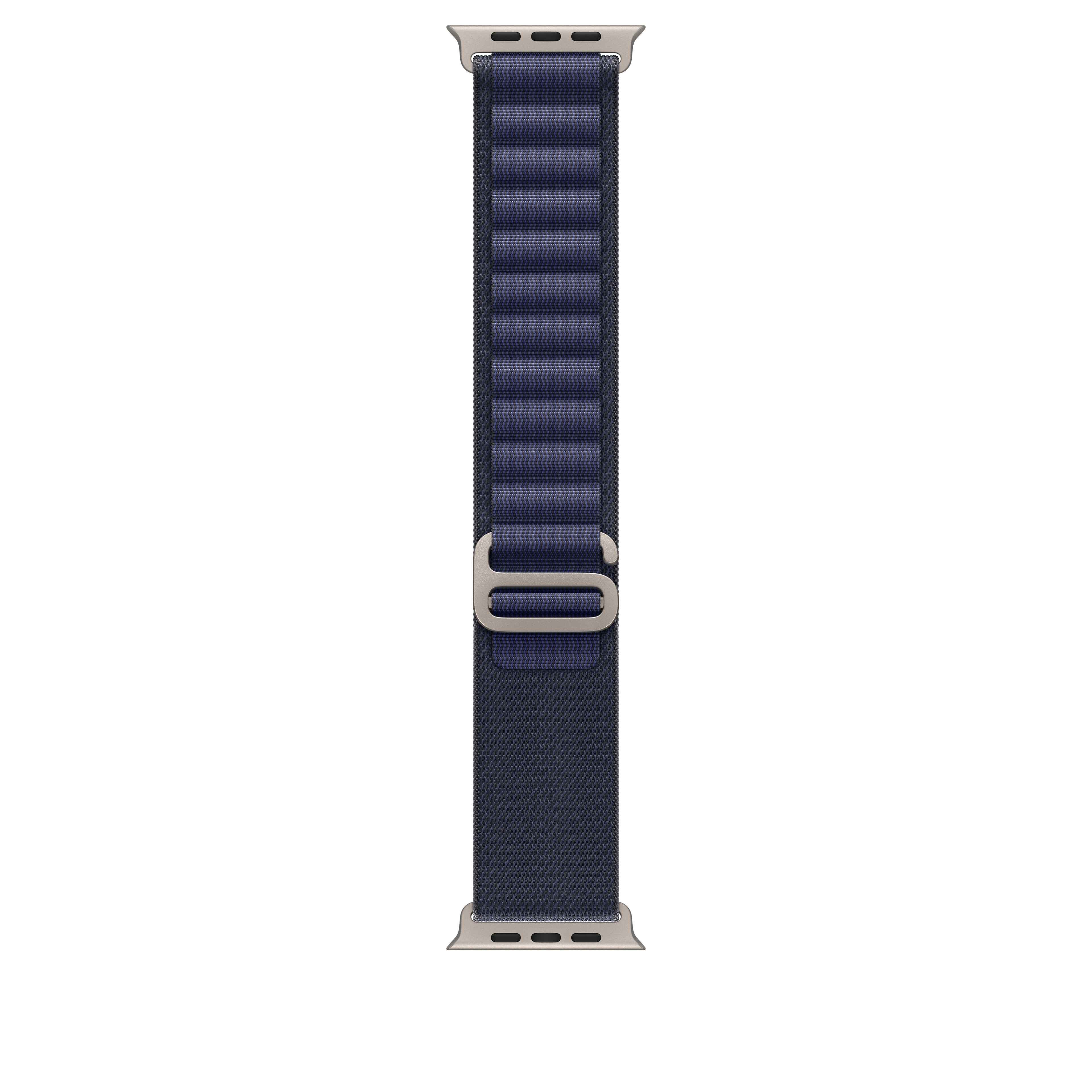 49mm Navy Alpine Loop - Medium - Natural Titanium Finish