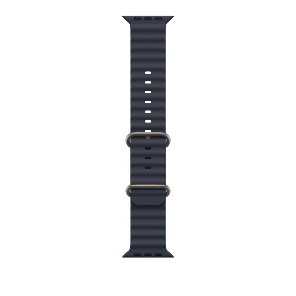 49mm Ice Blue Ocean Band - Natural Titanium Finish