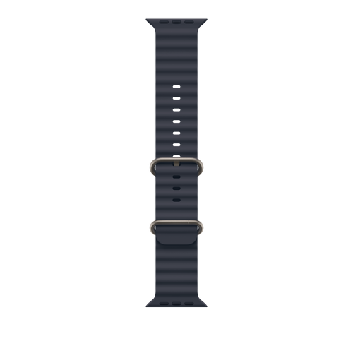 Apple 49mm Navy Ocean Band - Natural Titanium Finish