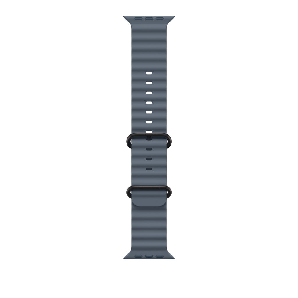 49mm Ice Blue Ocean Band - Natural Titanium Finish