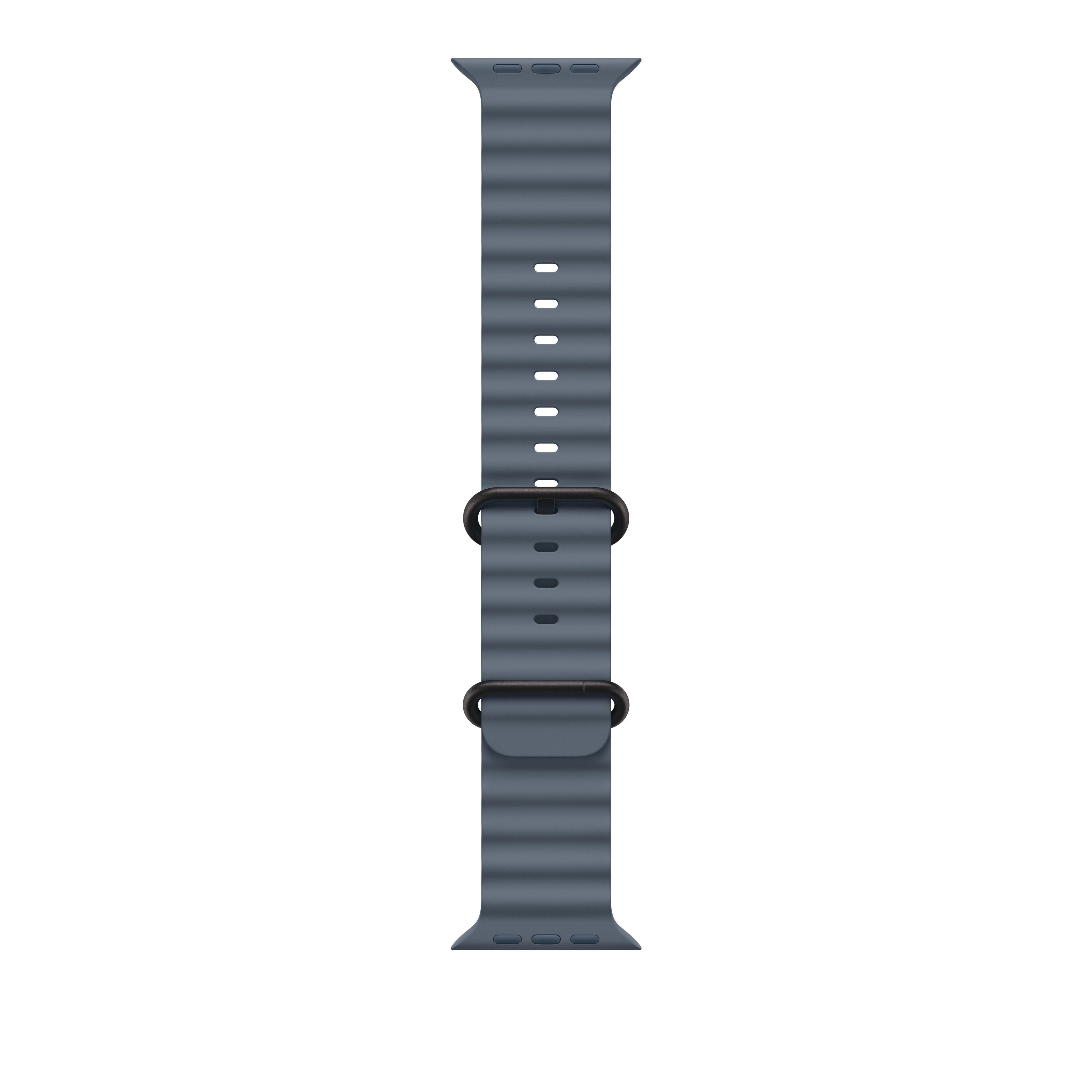 49mm Ice Blue Ocean Band - Natural Titanium Finish