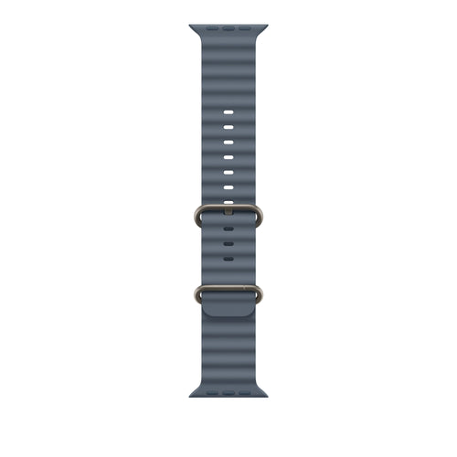 Apple 49mm Navy Ocean Band - Natural Titanium Finish