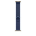 Apple 49mm Blue/Bright Blue Trail Loop – M/L - Natural Titanium Finish