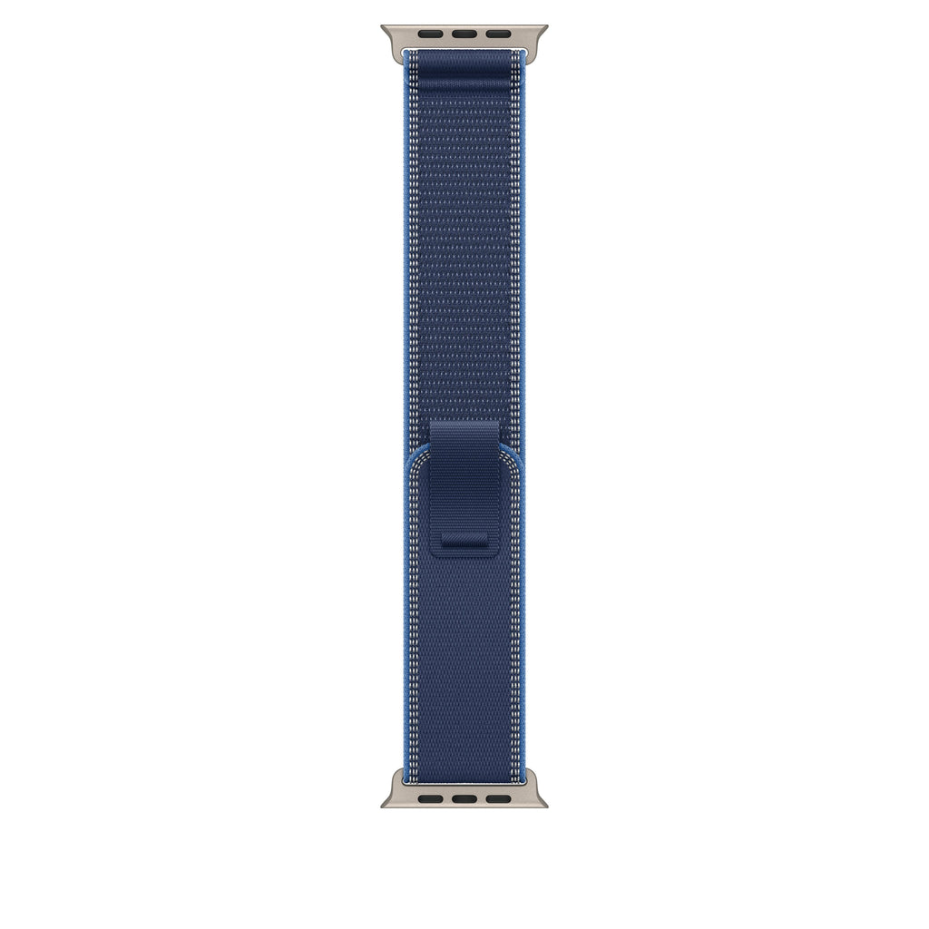 49mm Blue/Bright Blue Trail Loop – S/M - Natural Titanium Finish