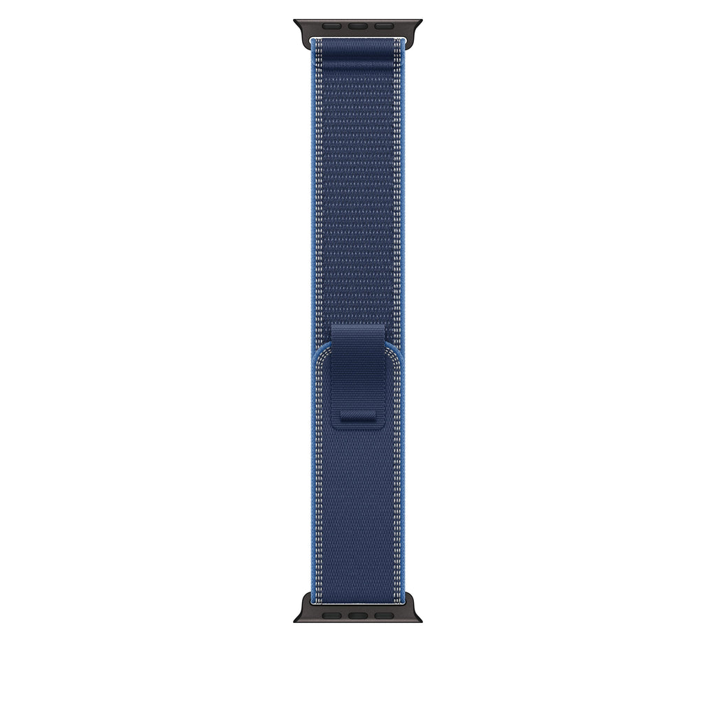 49mm Blue/Bright Blue Trail Loop – S/M - Natural Titanium Finish