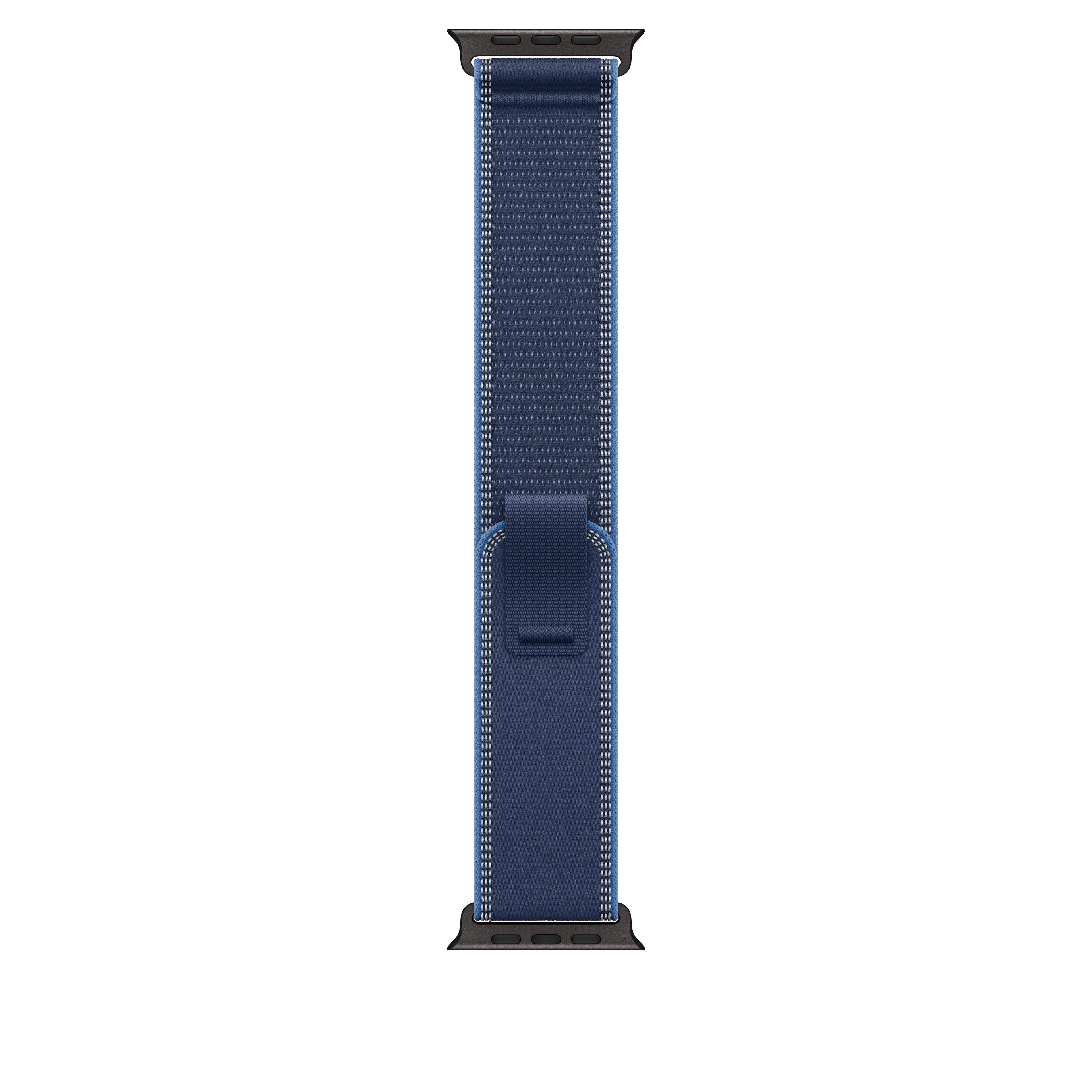 49mm Blue/Bright Blue Trail Loop – S/M - Natural Titanium Finish