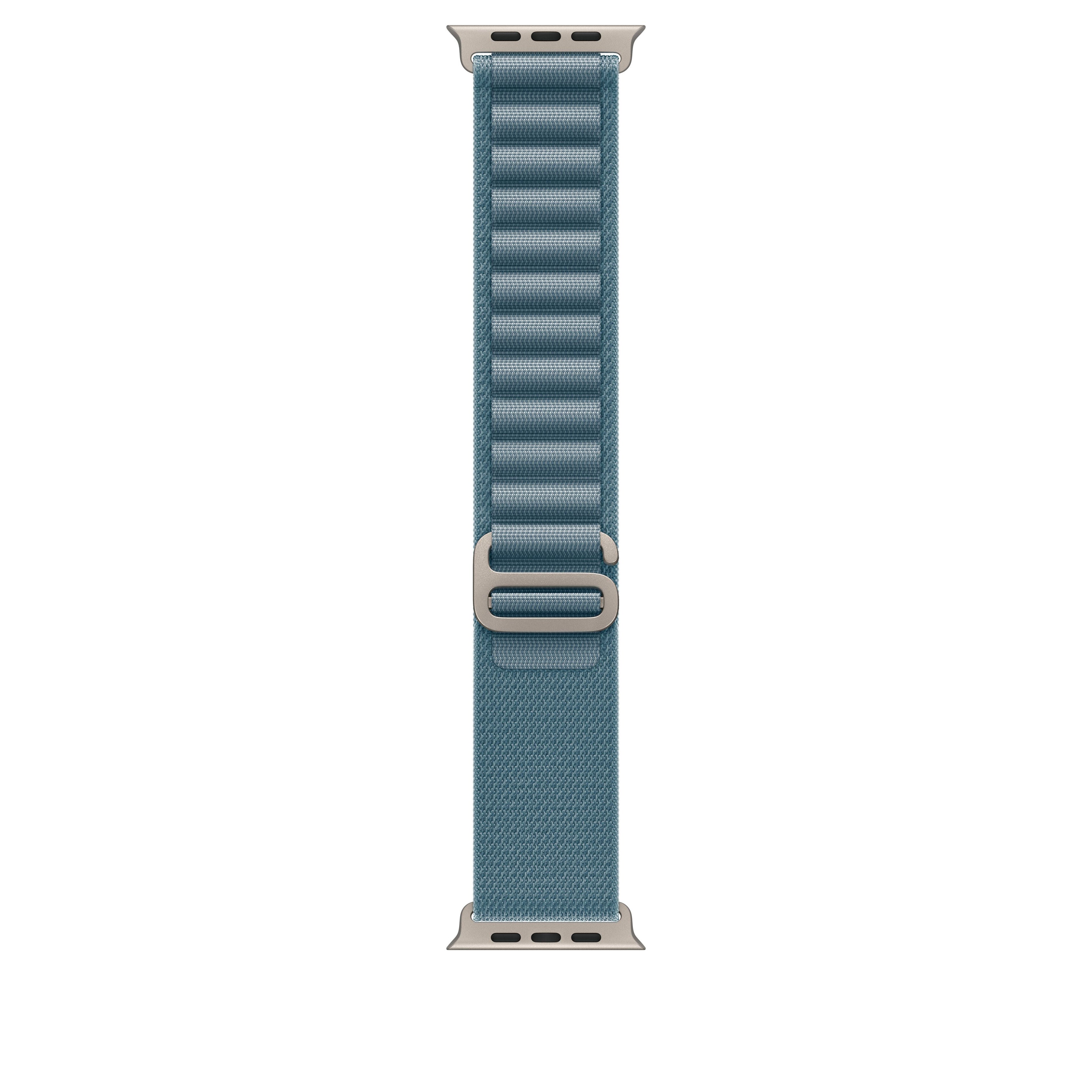 Apple 49mm Dark Green Alpine Loop - Medium - Natural Titanium Finish