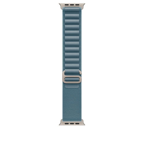 Apple 49mm Light Blue Alpine Loop - Small - Natural Titanium Finish