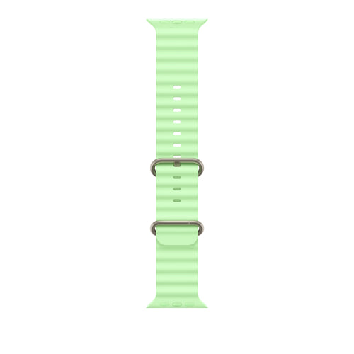 Apple 49mm Neon Green Ocean Band - Natural Titanium Finish