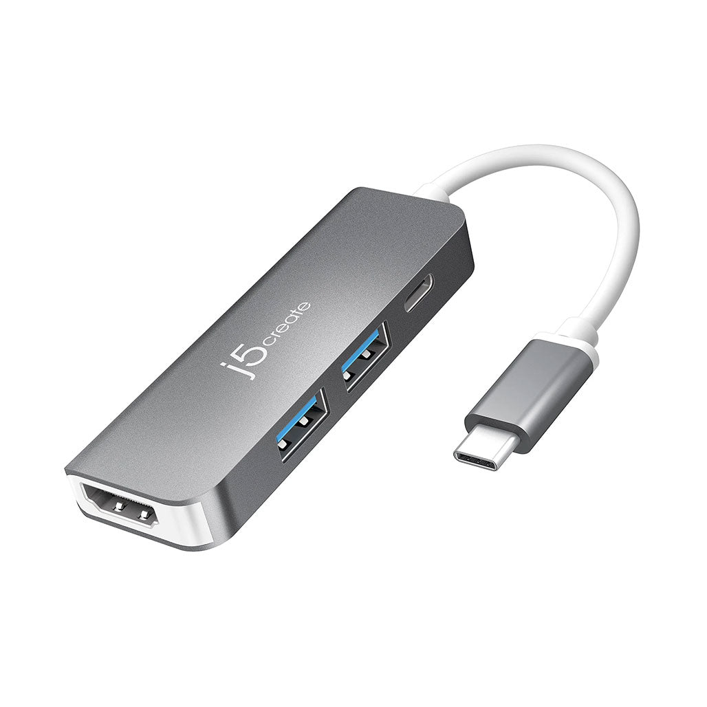 j5create JCD371 USB-C w/ PD 2.0, 2 USB Type-A, HDMI Port Hub