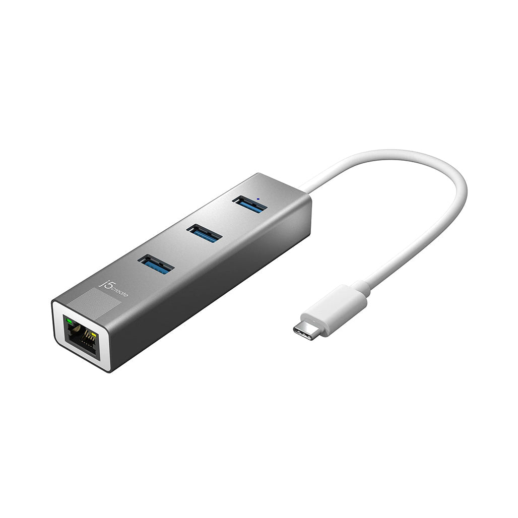 j5create JCH474 USB-C 3-Port HUB +Gigabit Ethernet Multi Adapter