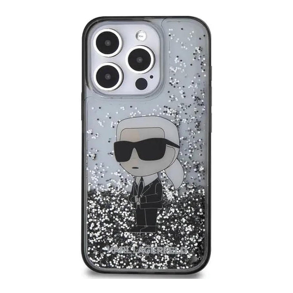Karl Lagerfeld Liquid Glitter Hard Case for iPhone 16 Pro