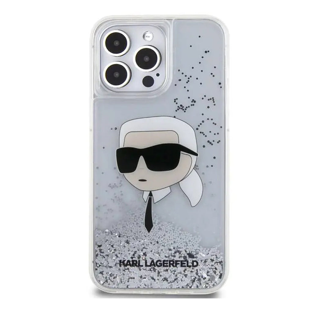 Karl Lagerfeld Liquid Glitter Hard Case for iPhone 16 Pro Max