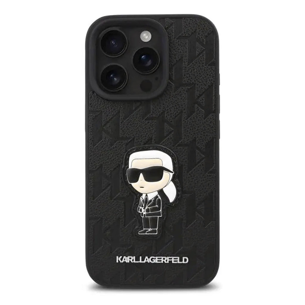 Karl Lagerfeld PU Monogram Karl Patch Case for iPhone 16 Pro