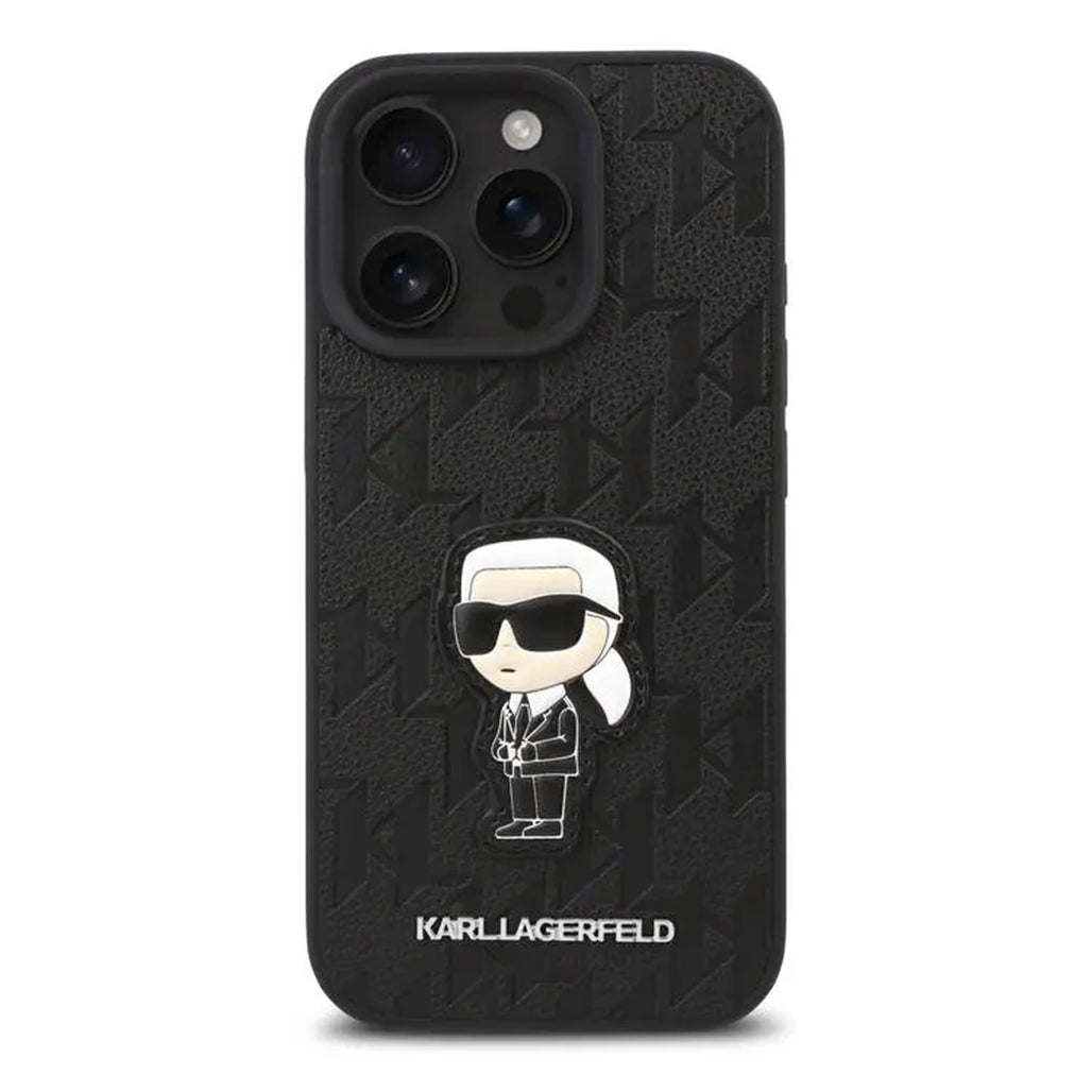 Karl Lagerfeld PU Monogram Karl Patch Case for iPhone 16 Pro