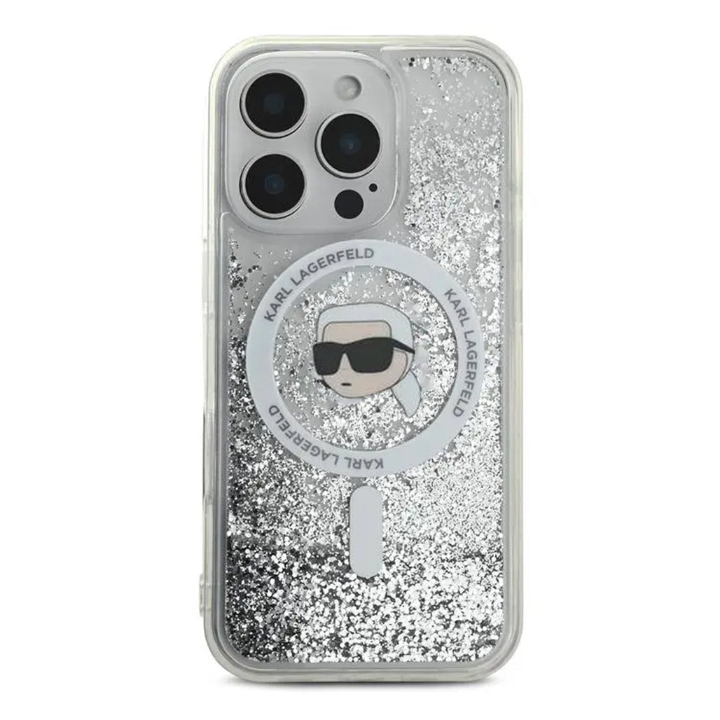 Karl Lagerfeld MagSafe Glitter Hard Case for iPhone 16 Pro Max