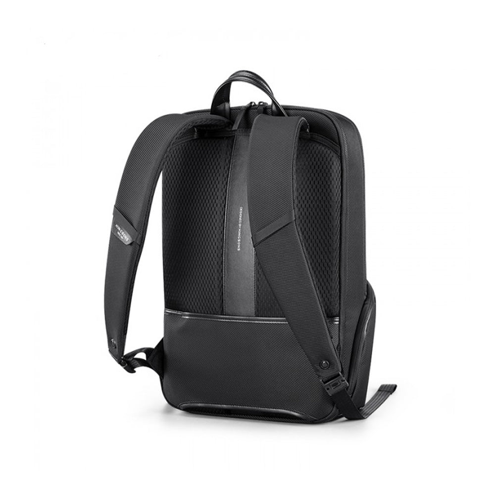 Kingsons Premium Leather Backpack KS3246W Black, Water-resistant, Light Weight