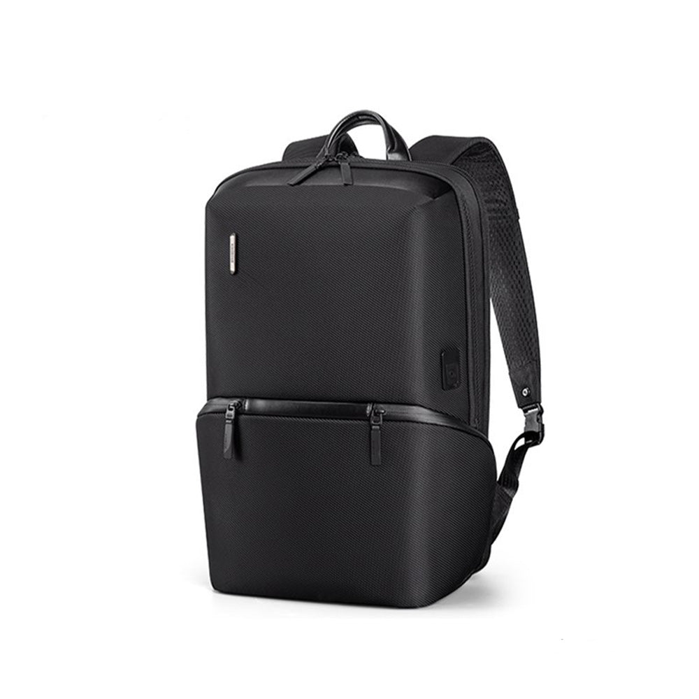 Kingsons Premium Leather Backpack KS3246W Black, Water-resistant, Light Weight