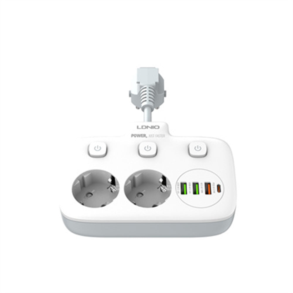 LDNIO 2 AC Outlets Portable Electrical Extension Socket - SC2413