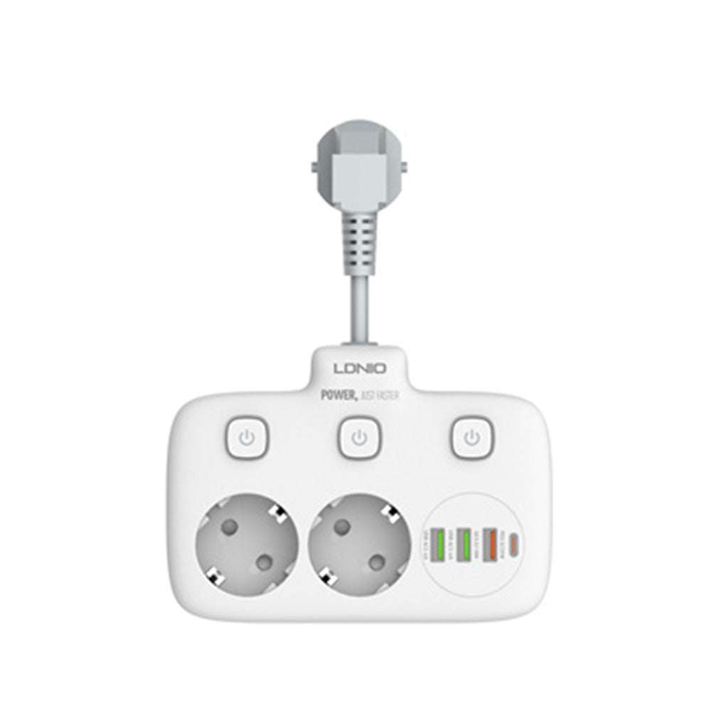 LDNIO 2 AC Outlets Portable Electrical Extension Socket - SC2413