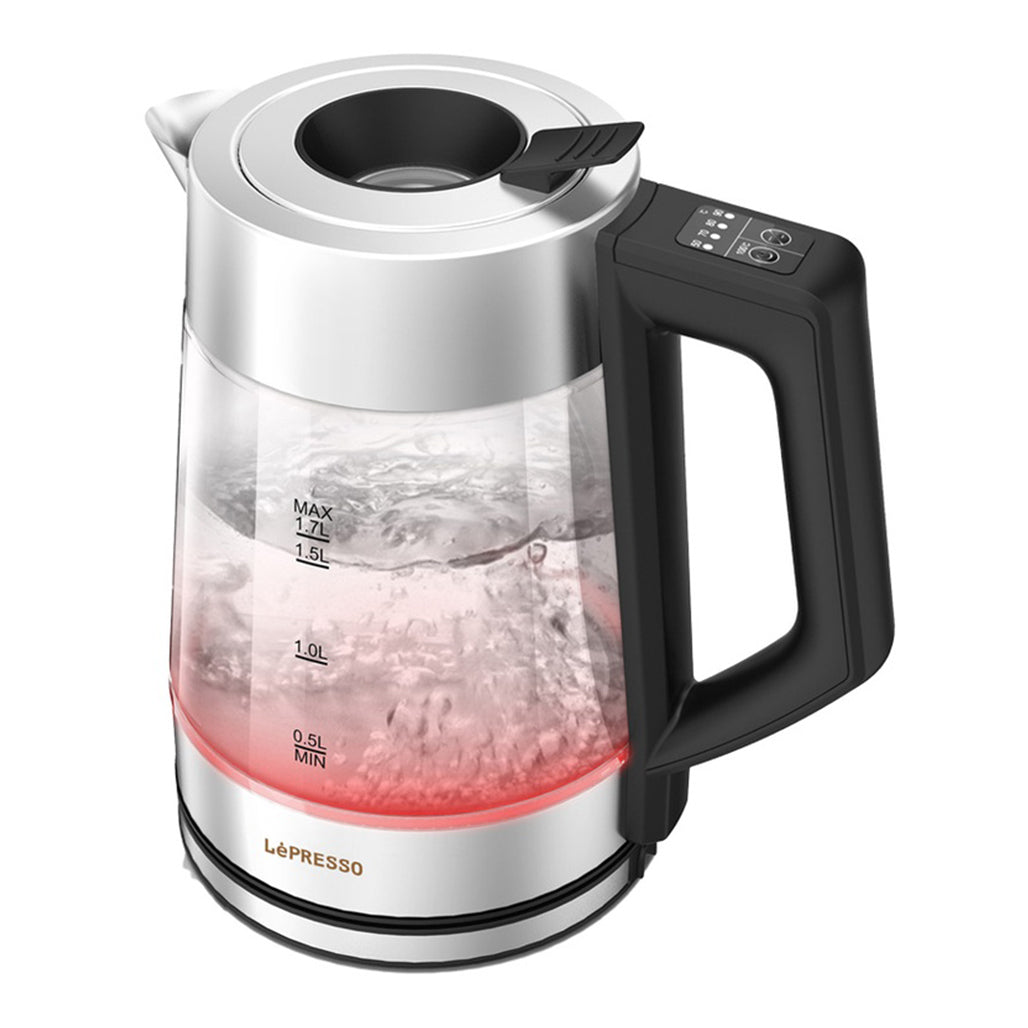 LePresso Multi-Temperature Illuminated Glass Kettle 1.7L
