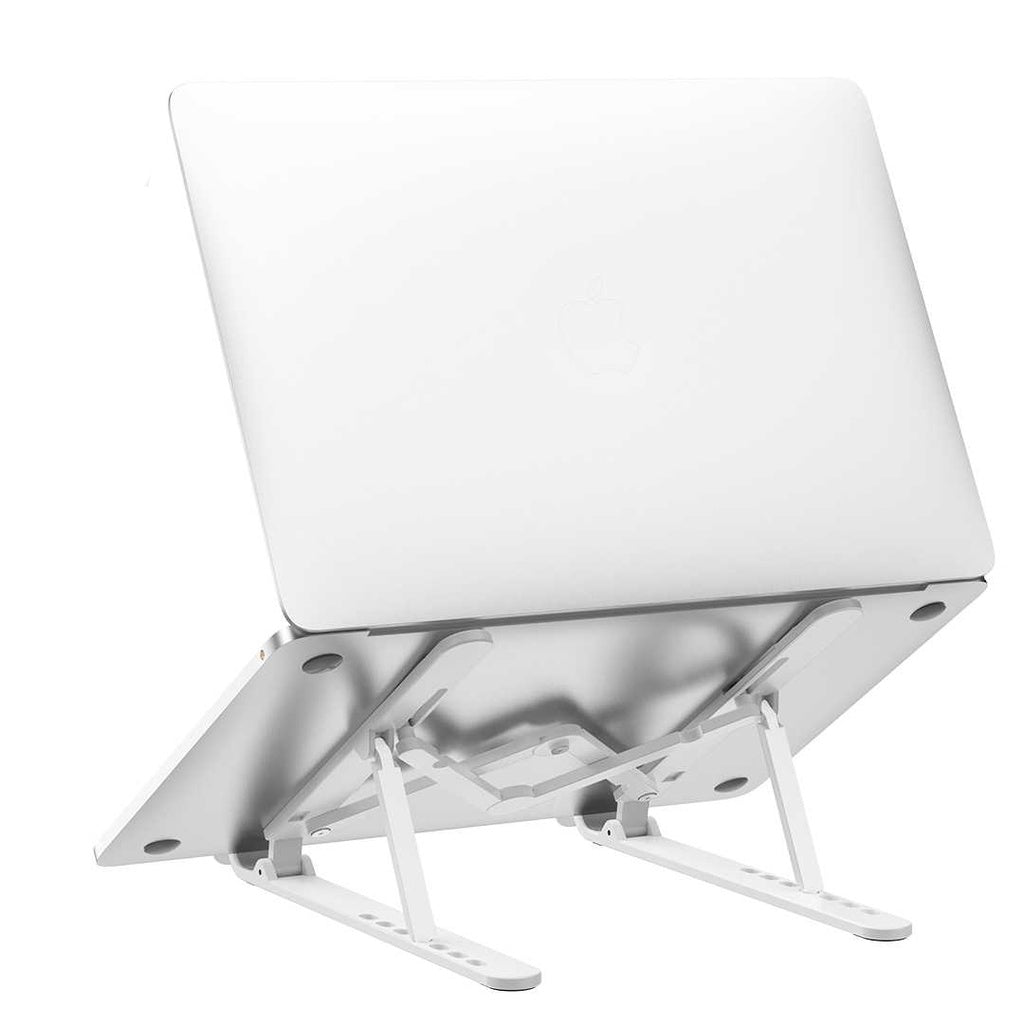 Green Lion Folding Laptop Stand (7 Level Adjustments) White