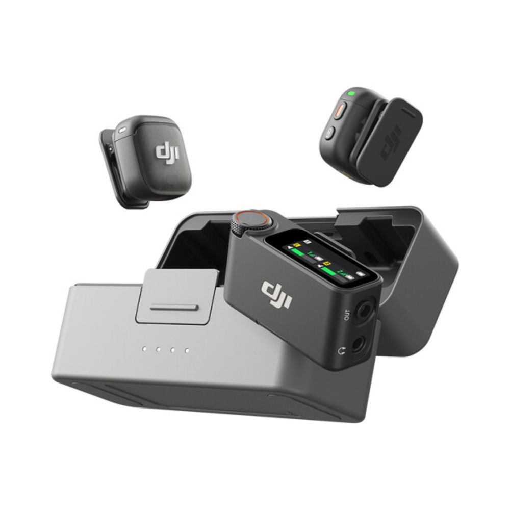 DJI Mic 3 2-Person Compact Wireless Microphone System - Dual Transmitters & Receiver - All-in-One Portable Audio Recording Kit