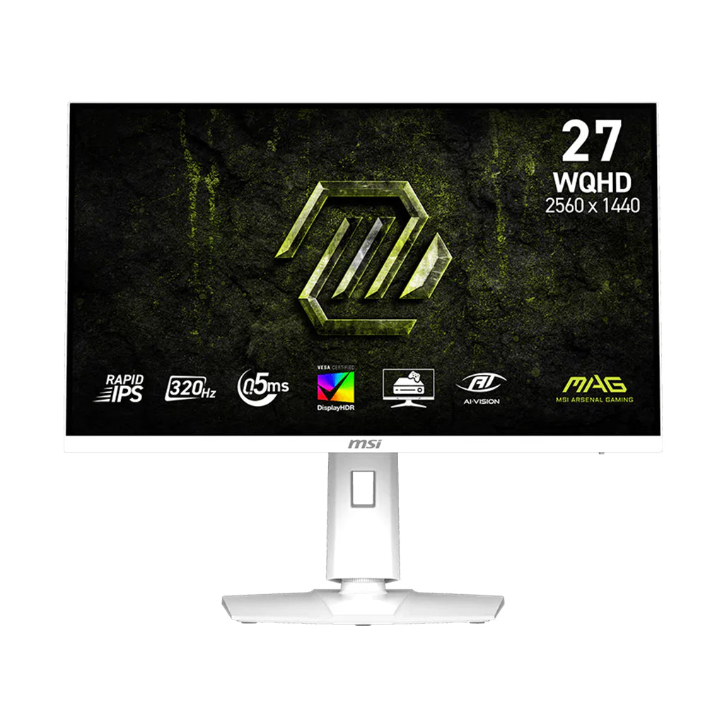 MSI MAG 274QRFW E20 White Edition 27″ Gaming Monitor – 2K QHD, 200Hz, Fast Response, Esports Display