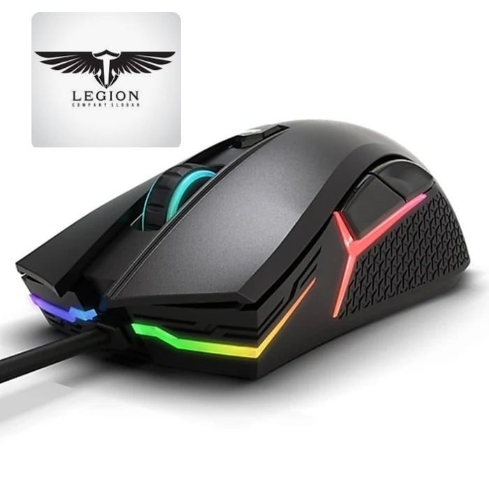Lenovo HEADSHOT Gaming Engine Game Wired Mouse (Black) - image 1