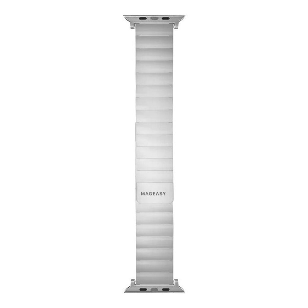 Mageasy Maestro Silver - Magnetic Stainless Steel Band for Apple Watch
