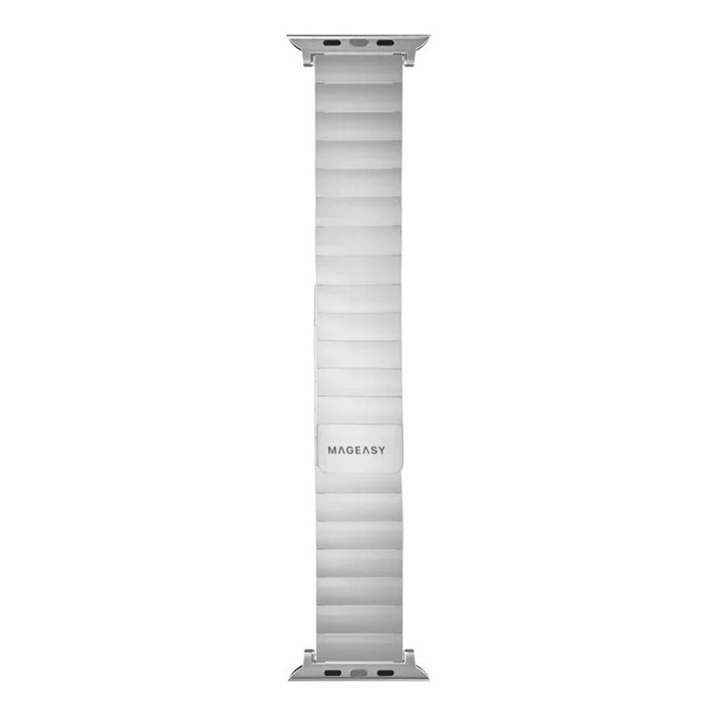 Mageasy Maestro Silver - Magnetic Stainless Steel Band for Apple Watch
