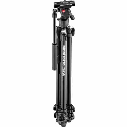Manfrotto 290 Light 2-Stage Aluminum Tripod with Befree Live Fluid Video Head Kit MK290LTA3-V Kit