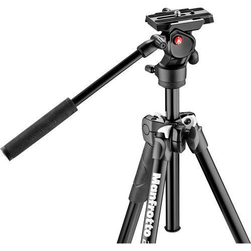 Manfrotto 290 Light 2-Stage Aluminum Tripod with Befree Live Fluid Video Head Kit MK290LTA3-V Kit