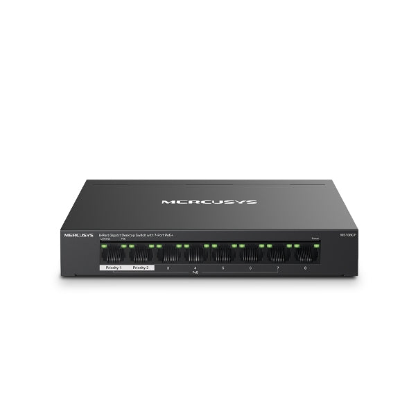 Mercusys 8-Port Gigabit Desktop Switch with 7-Port PoE+ - MS108GP