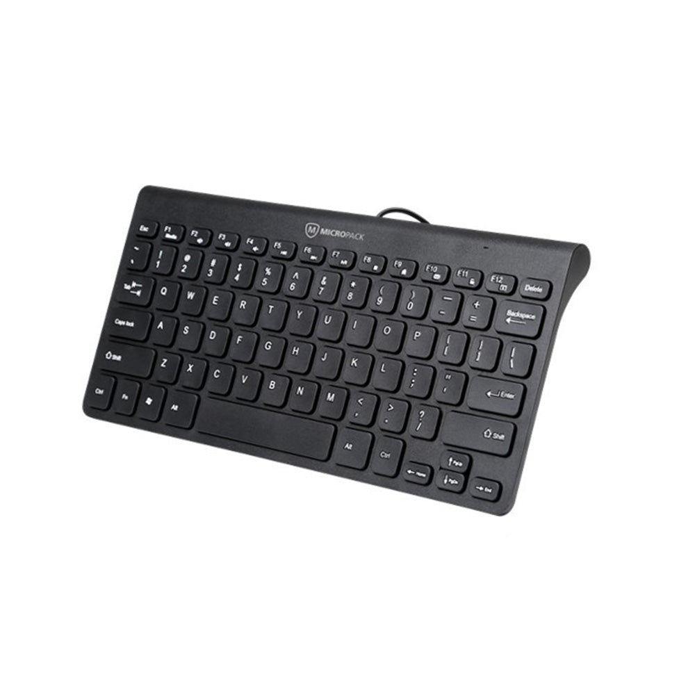 Micropack K-2208stl Wired Compact & Ultra Slim Keyboard ,Black| K-2208STL