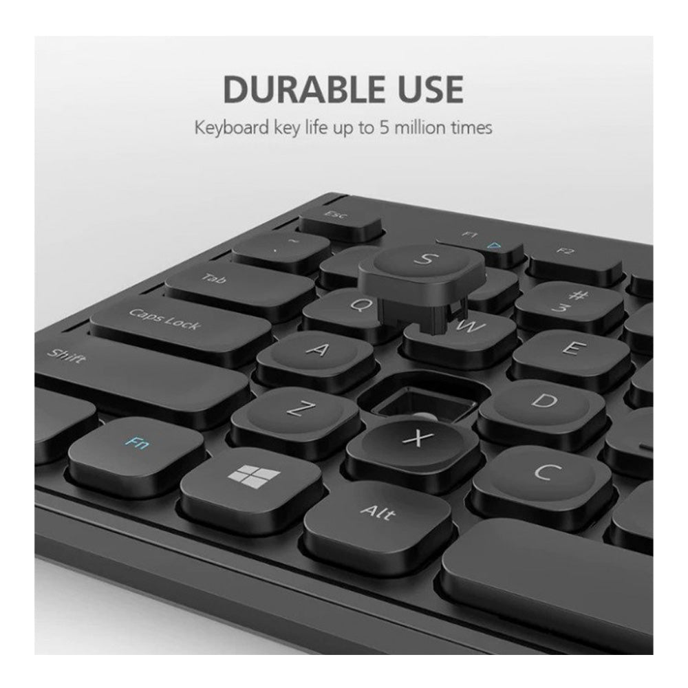 Micropack Classic Wireless Combo Keyboard & Mouse, Black | KM-203W