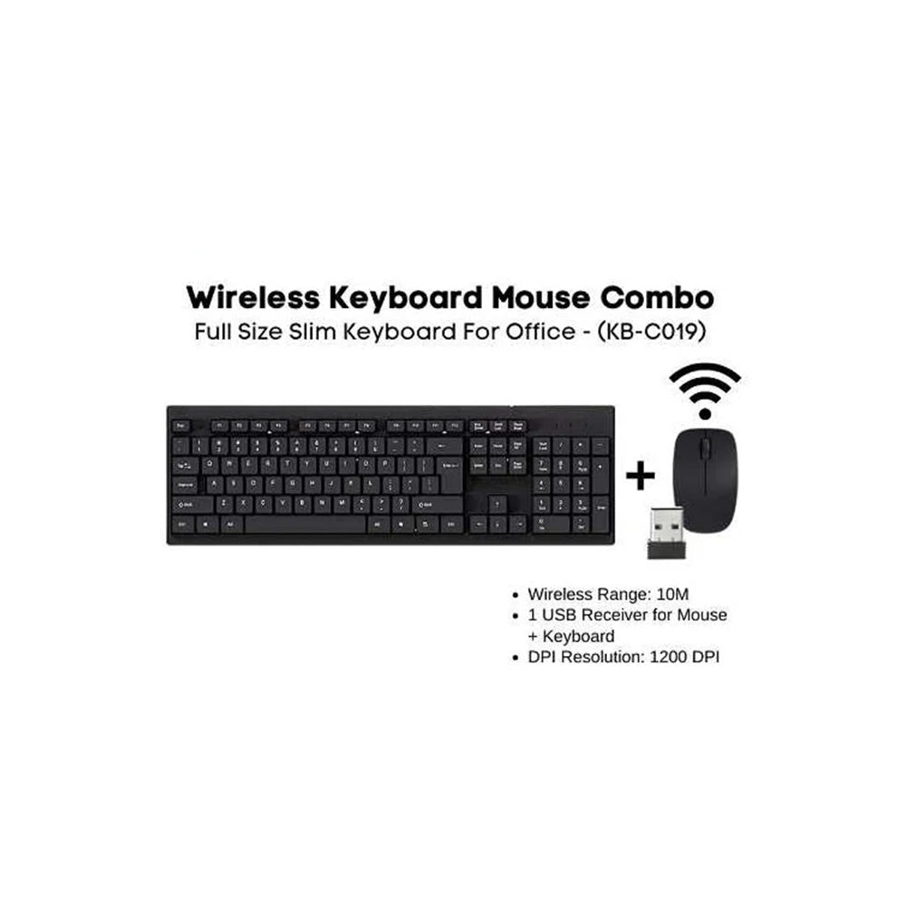 Mikuso KB-C019 Wireless Combo Keyboard & Mouse