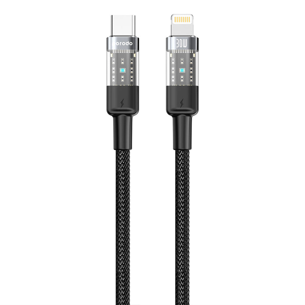 Porodo 30W PD Braided USB-C to Lightning Fast Charging Cable