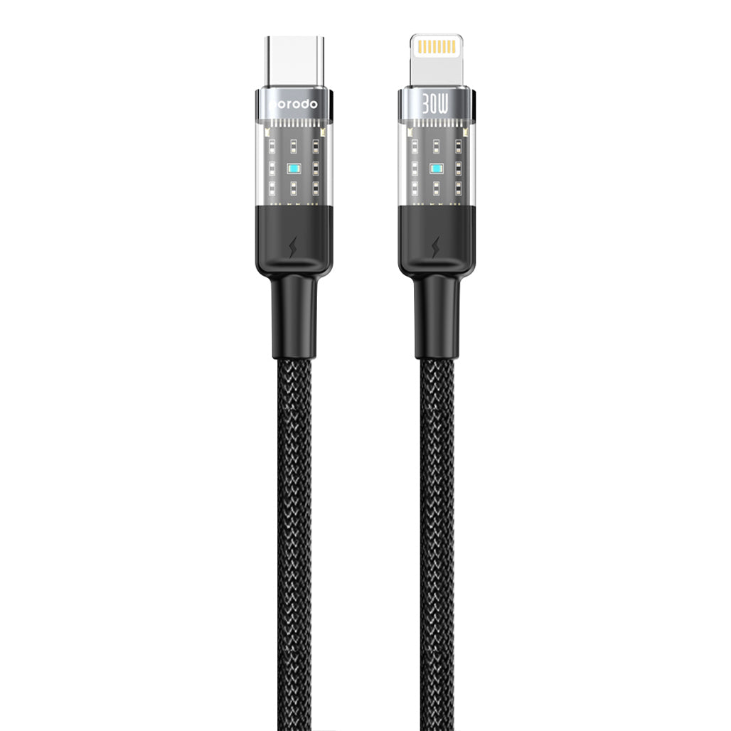 Porodo 30W PD Braided USB-C to Lightning Fast Charging Cable