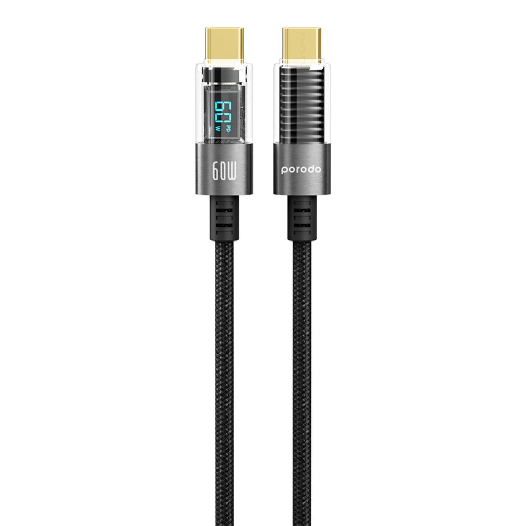 Porodo 60W USB-C to USB-C Braided Charging Cable